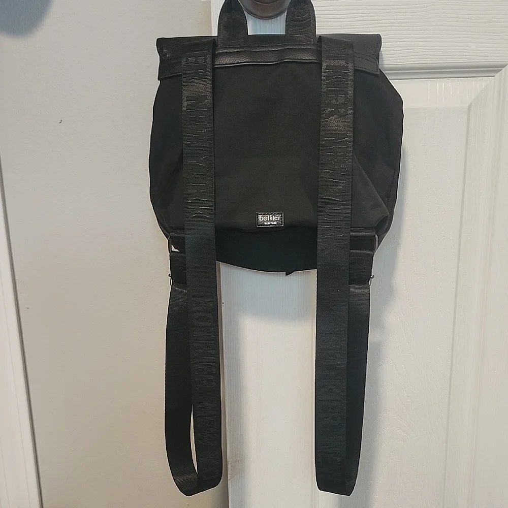 Botkier New York Mini Nylon Trigger Black Backpack Sleek Modern Design